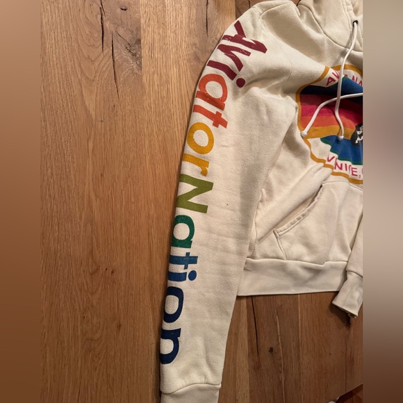 Aviator Nation cream Hoodie with logo - Picture 2 of 5